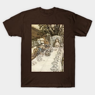 Alice’s Adventures in Wonderland Tea Party by Arthur Rackham T-Shirt